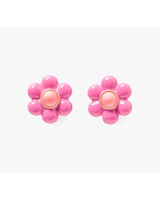 Kate Spade Pink Petal Puff Statement Studs