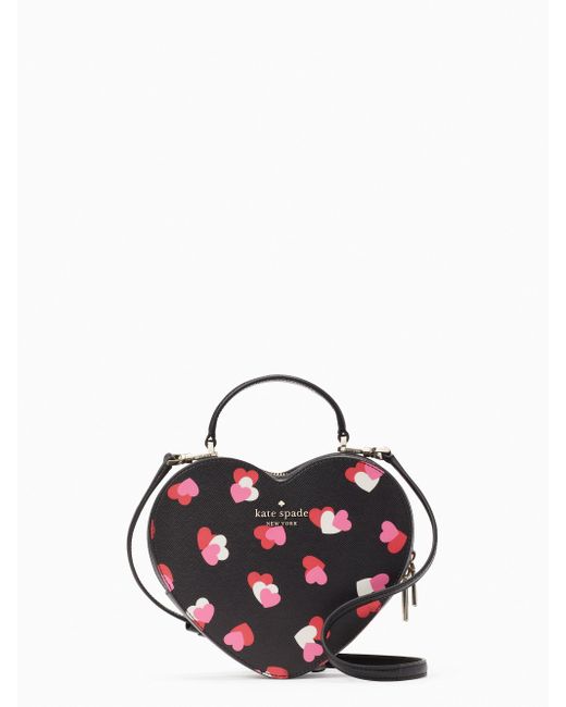 Kate Spade Love Shack Flutter Hearts Printed Heart Purse Lyst