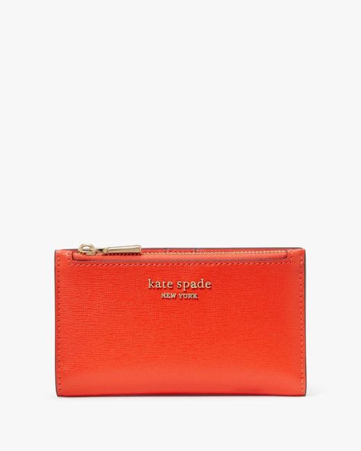 Kate Spade Red Morgan Small Slim Bifold Wallet