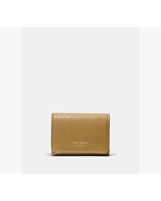 Kate Spade Natural Halo Glazed Card Case Trifold Wallet