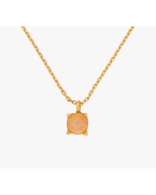Kate Spade White Little Luxuries 6Mm Square Pendant
