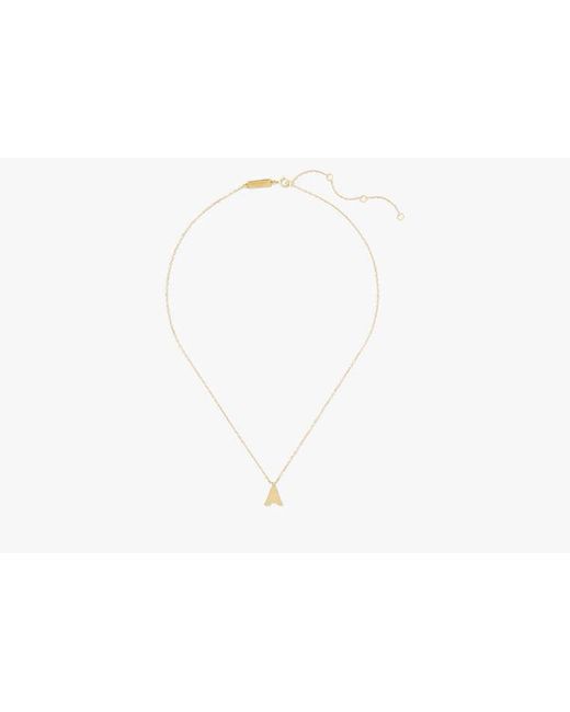 Kate Spade White Kate Spade Fine Love Letter A Initial Pendant