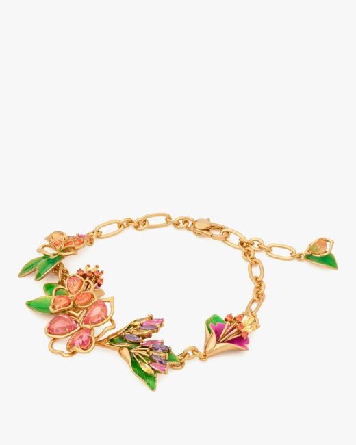 Kate Spade Metallic Paradise Floral Statement Bracelet
