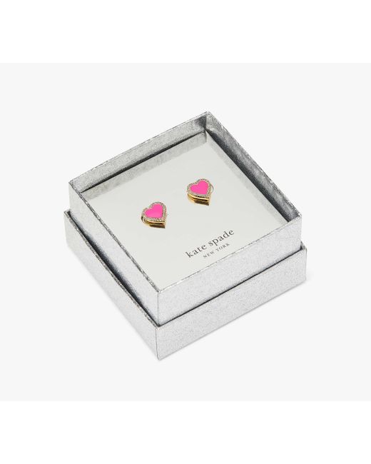 Kate Spade Pink Take Heart Studs Boxed Set