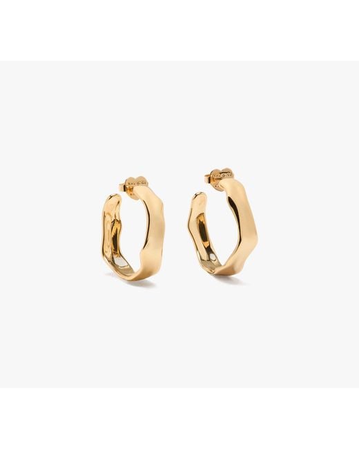 Kate Spade White Molten Hoops