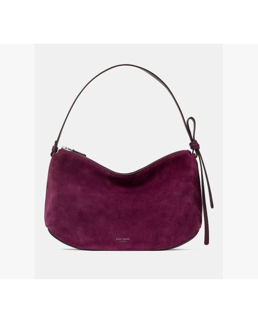 Kate Spade Purple Loop Suede Large Shoulder Bag