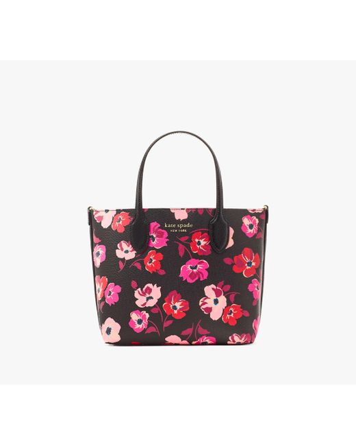 Kate Spade Red Bleecker Fall Poppies Medium Crossbody Tote