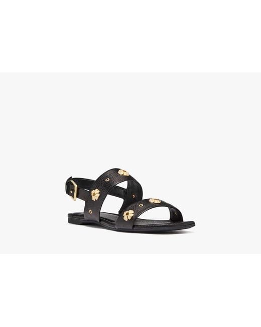 Kate Spade White Spade Flower Stud Flat Sandals