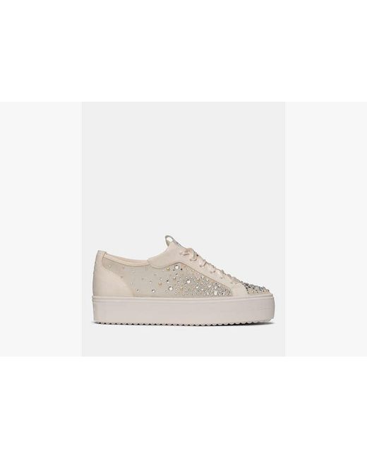 Kate Spade White Sam Icon Embellished Platform Sneakers