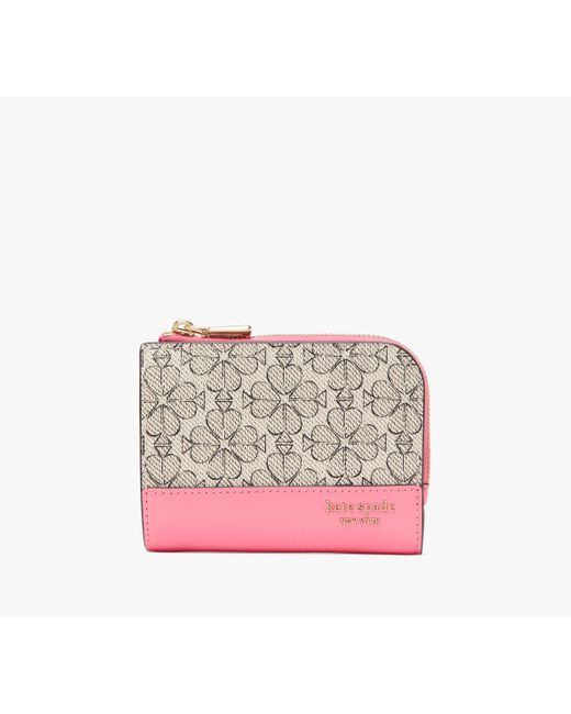 Kate Spade Pink Spade Flower Small Compact Wallet