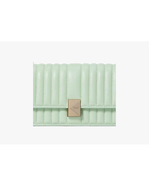 Kate Spade Black Deco Umhängetasche Umschlag Und Kette, Steppmuster