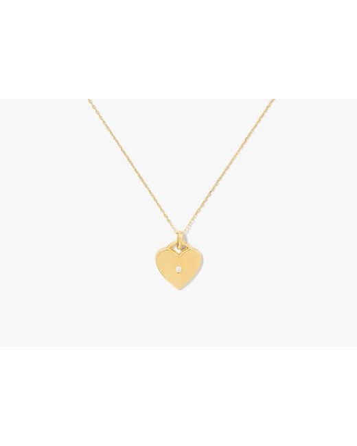 Kate Spade White Kate Spade Fine Meant To Be Heart Pendant