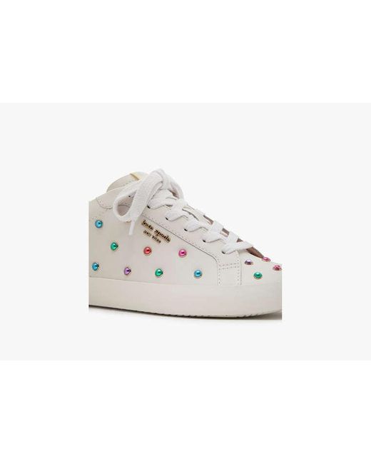 Kate Spade White Ace Gem Sneakers