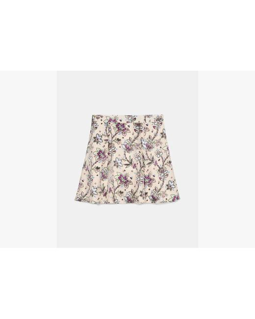 Kate Spade White Satin Devore Mini Skirt