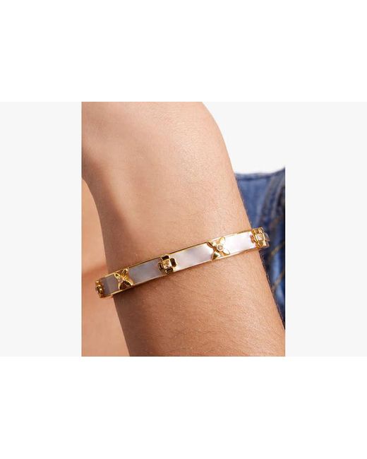 Kate Spade Metallic Heritage Bloom Hinged Bangle