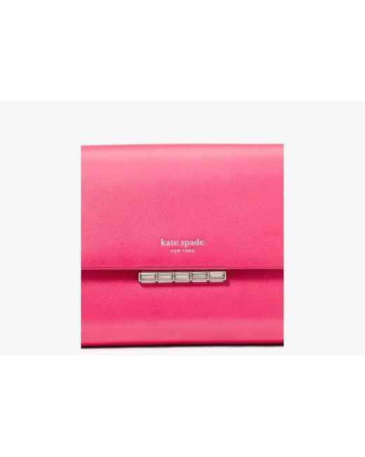 Kate Spade Pink Grace Embellished Lock Clutch