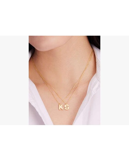 Kate Spade White Kate Spade Fine Love Letter S Initial Pendant