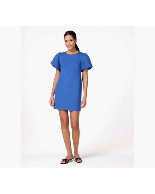 Kate Spade Blue Etuikleid Aus Ponté Mit Puffärmeln