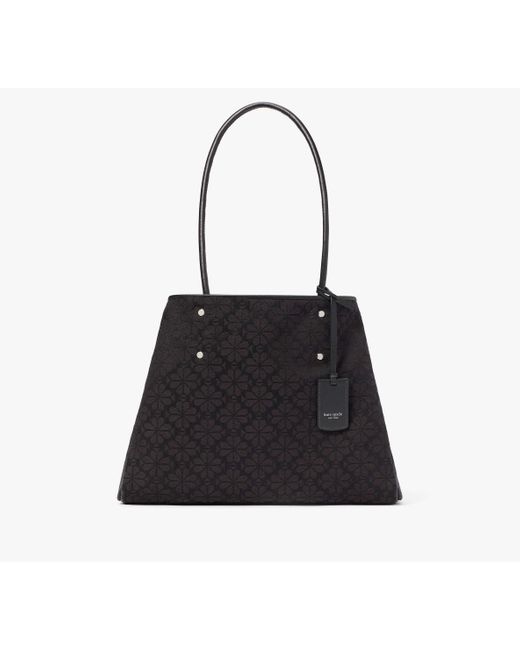 Kate Spade Black Spade Flower Jacquard Large Everything Tote