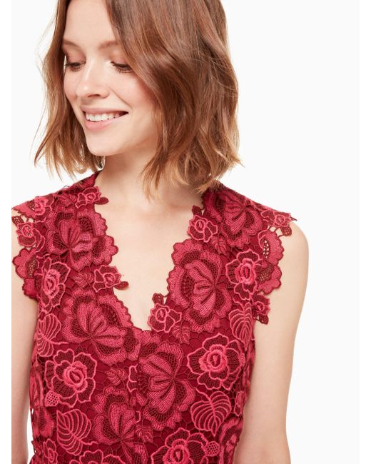 kate spade red lace dress