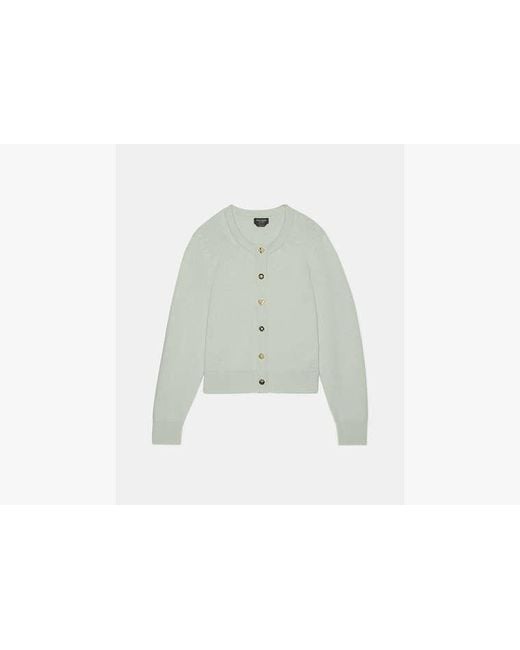 Kate Spade White Novelty Button Nell Cardigan