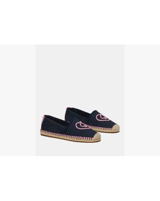 Kate Spade Blue Gwen Heart Spade Espadrille Flat