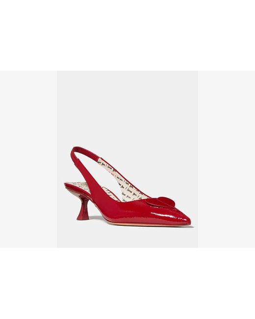 Kate Spade Red Lover Slingback Kitten Heel