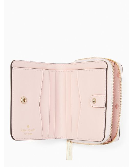 kate spade pink zip around wallet