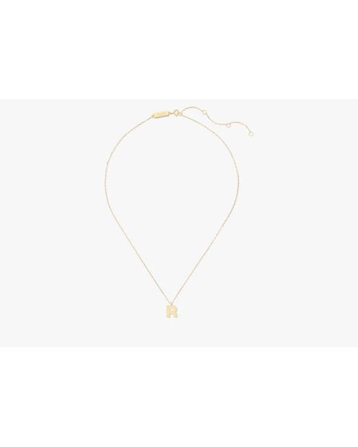Kate Spade White Kate Spade Fine Love Letter R Initial Pendant