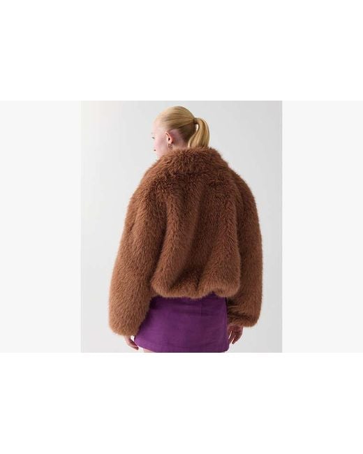Kate Spade Brown Faux Fur Jacket