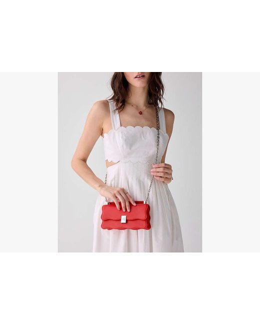 Kate Spade Red Deco Wavy Mini Crossbody Bag