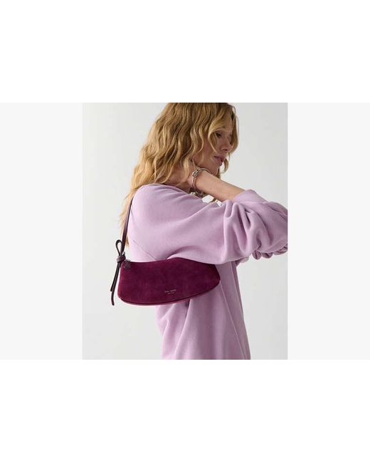 Kate Spade Purple Kate Spade Loop Suede Mini Bag