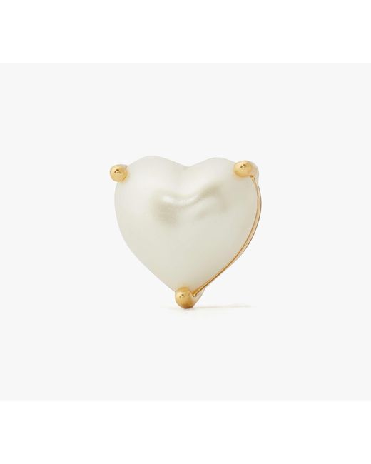 Kate Spade White Kate Spade My Love Heart Stud Earring