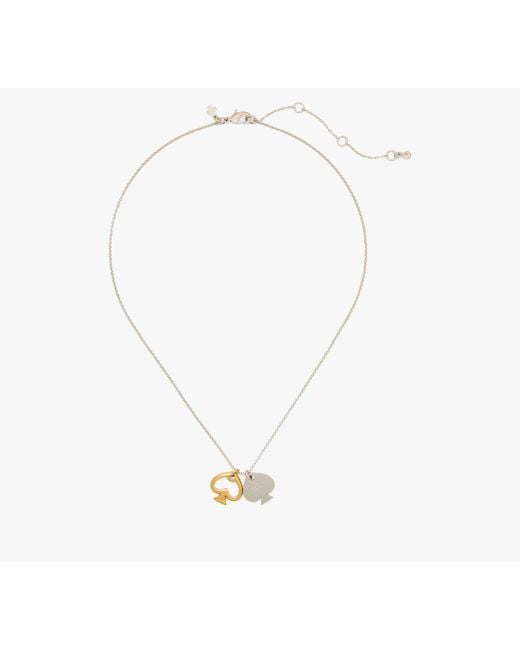 Kate Spade White Statement Spade Anhänger