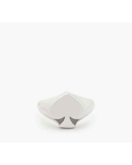 Kate Spade White So Spade Signet Ring