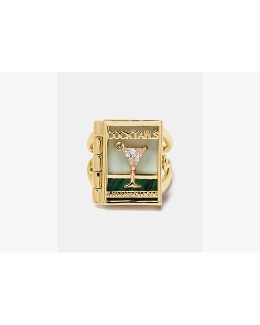 Kate Spade Metallic Page Turner Book Statement-Ring