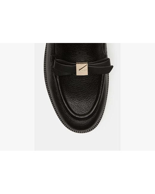 Kate Spade Black Deco Bow Loafer