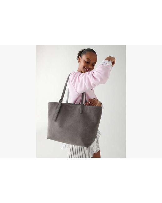 Kate Spade Gray 454 Suede Large Tote