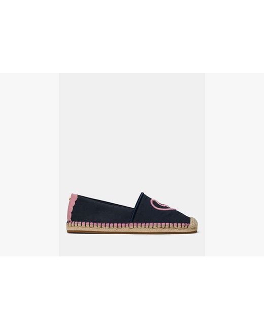 Kate Spade Blue Gwen Heart Spade Espadrille Flat
