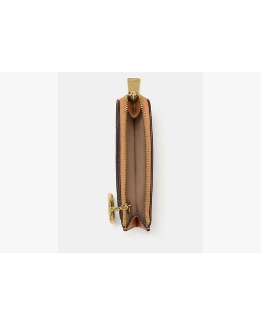 Kate Spade Brown Mini Zip Card Case