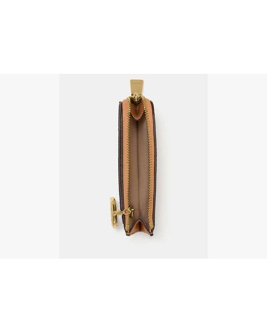 Kate Spade Brown Mini Zip Card Case