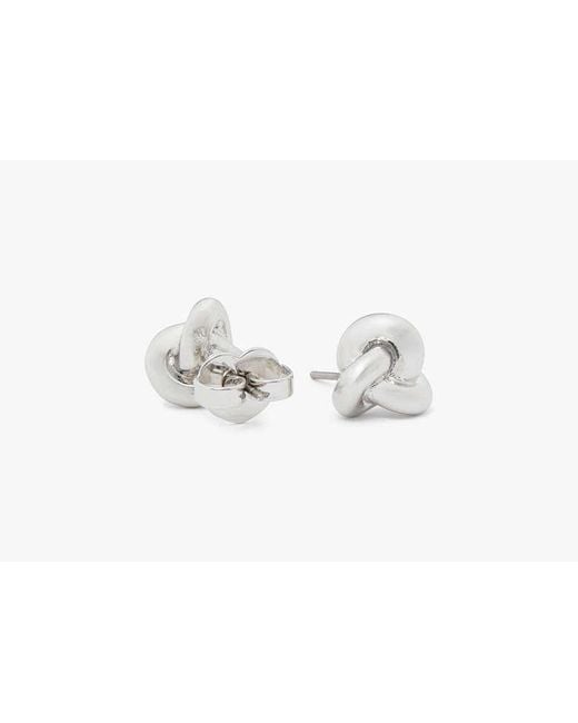 Kate Spade White Double Knot Studs