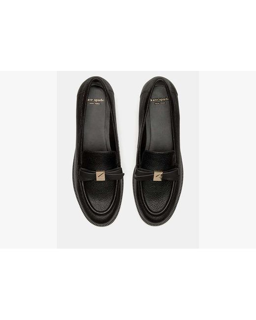 Kate Spade Black Deco Bow Loafer