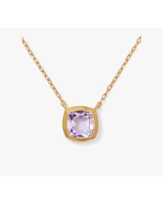 Kate Spade White Kate Spade Fine Time To Shine Gem Pendant