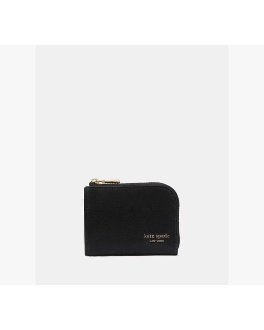 Kate Spade Black Devin Zip Card Case