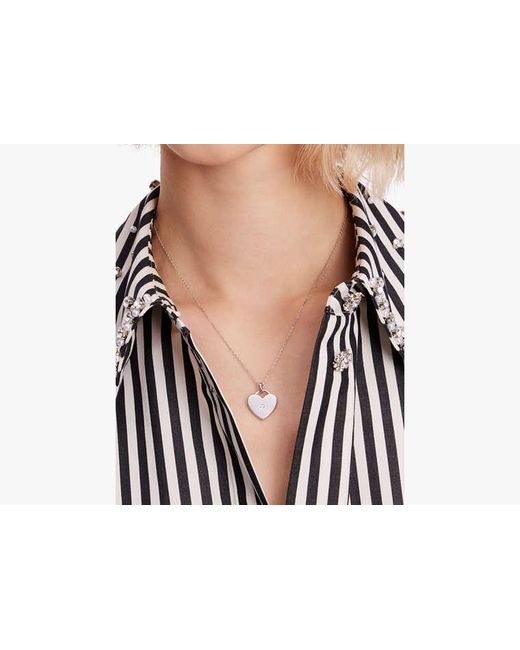 Kate Spade White Kate Spade Fine Meant To Be Heart Pendant