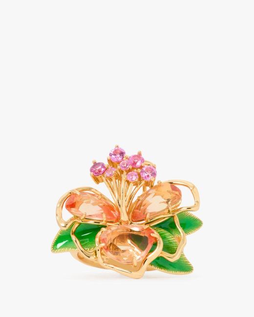 Kate Spade Multicolor Paradise Flower Cocktail Ring