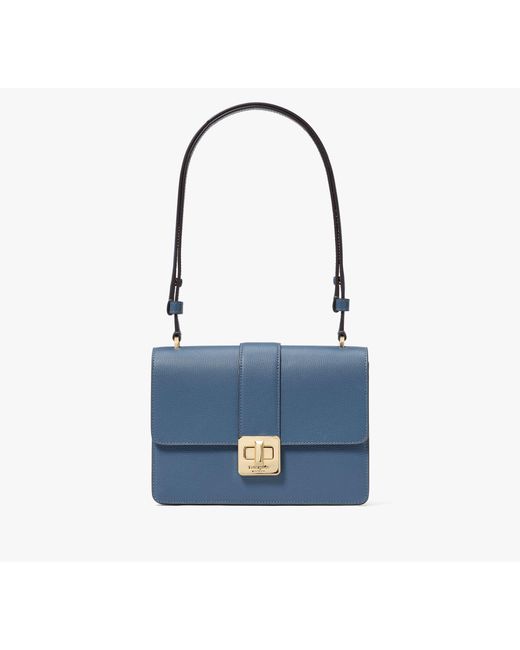 Kate Spade Blue Phoebe Turnlock Shoulder Bag