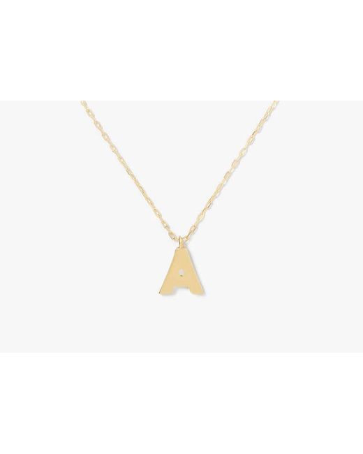 Kate Spade White Kate Spade Fine Love Letter A Initial Pendant