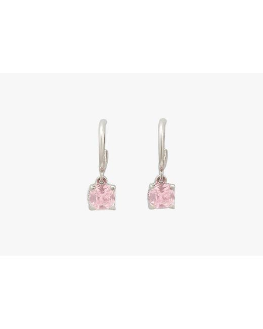 Kate Spade Pink Little Luxuries 6mm Square Huggies